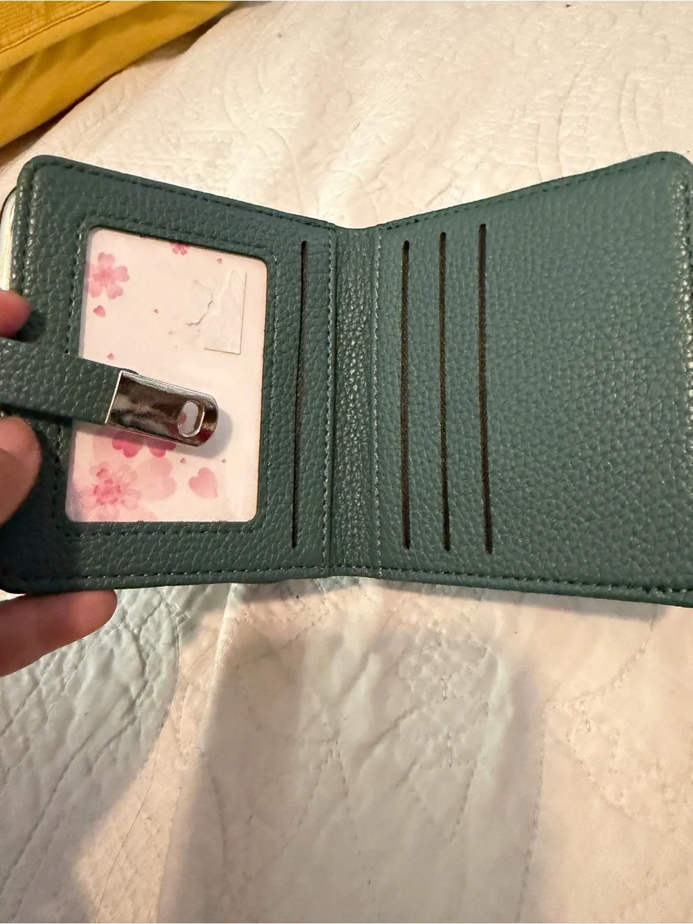 Classic Leather Kiss-Lock Coin Purse - Teal